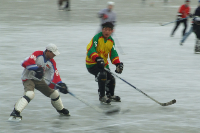 后海的冰球赛